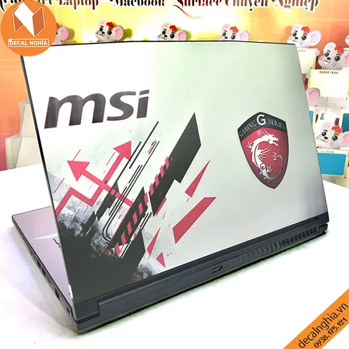 Aluminum skin dán laptop MSI GF65