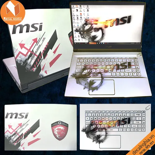Aluminum skin dán laptop MSI GF65