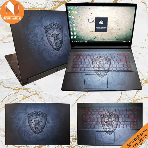 Aluminum skin dán laptop MSI GF65