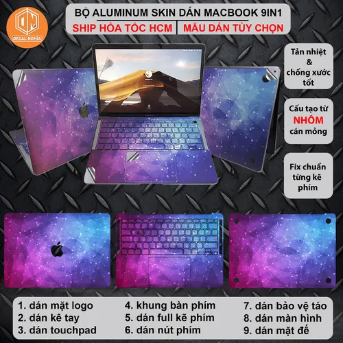 Dán Macbook Air - Siêu bền, tiết kiệm | Chất liệu Nhôm Cán Mỏng (Aluminum)