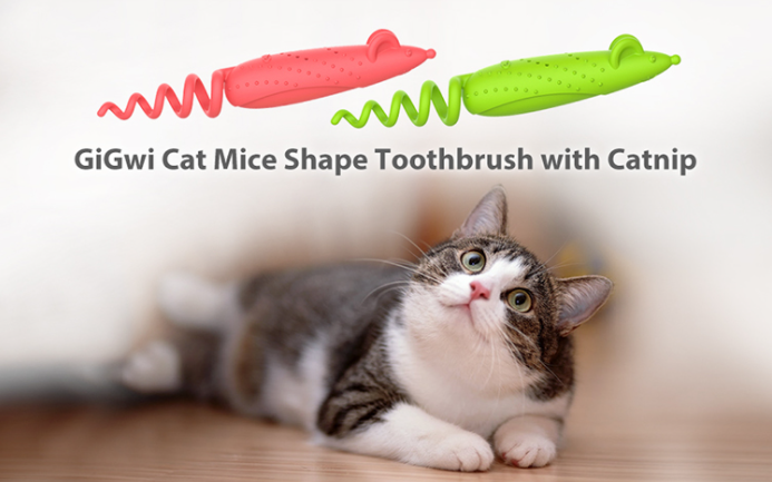 Đồ chơi cỏ mèo cho mèo hưng phấn làm sạch răng miệng treat dispenser chống phá hủy - đồ chơi cho mèo