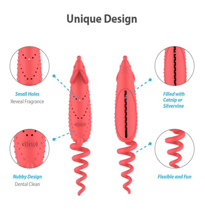 Đồ chơi cỏ mèo cho mèo hưng phấn làm sạch răng miệng treat dispenser chống phá hủy - đồ chơi cho mèo
