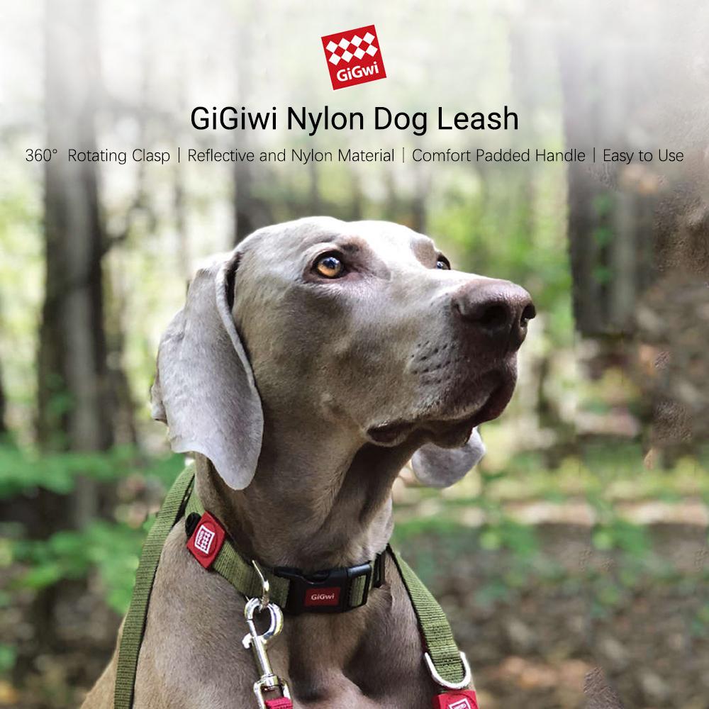 Đồ chơi chó mèo gigwi phụ kiện dây xích vòng cổ cho chó tiêu chuẩn châu âu vải phản quang an toàn