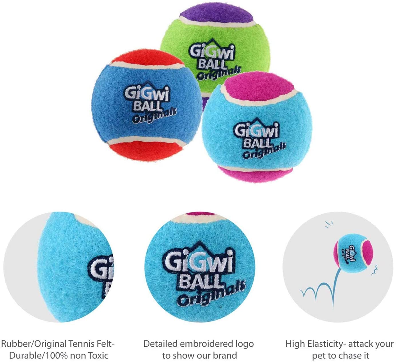 Đồ chơi cho chó Gigwi Ball Nguyên Bản