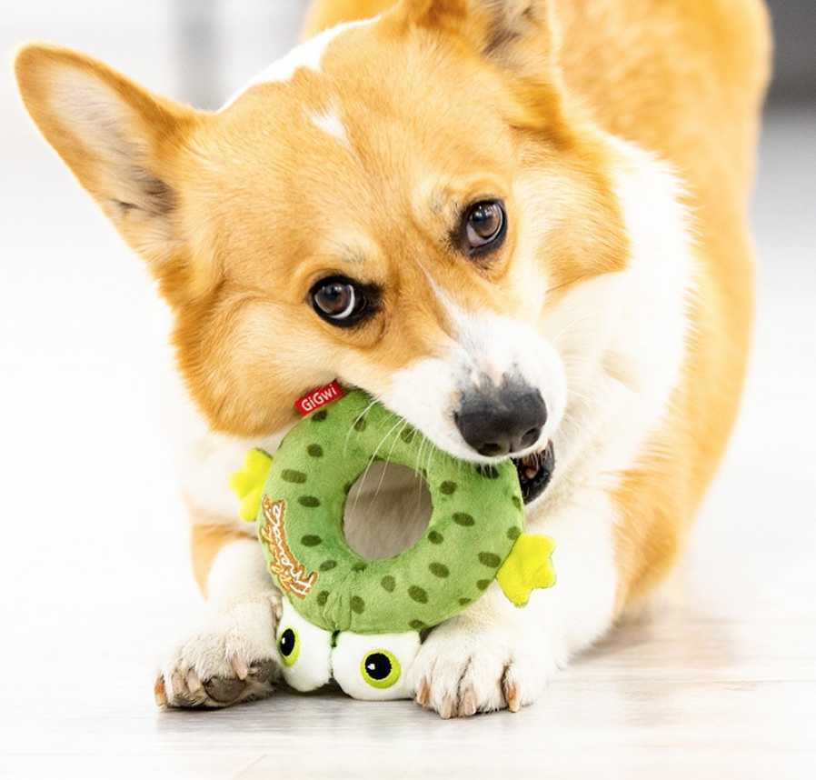 Plush friendz thú bông cho chó dạng ống chống cắn phá mềm mại - gigwi đồ chơi chó mèo