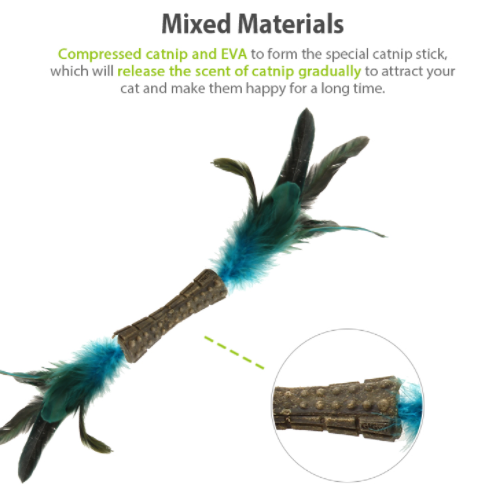 Thanh nhựa TPR đồ chơi cỏ mèo thư giãn làm sạch răng cho mèo - gigwi đồ chơi chó mèo