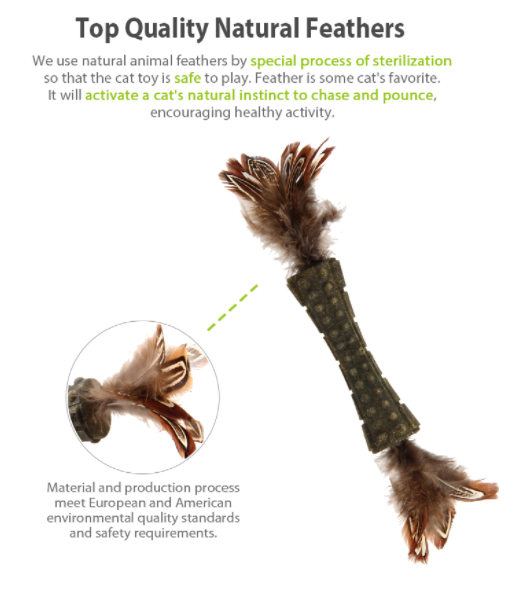 Thanh nhựa TPR đồ chơi cỏ mèo thư giãn làm sạch răng cho mèo - gigwi đồ chơi chó mèo