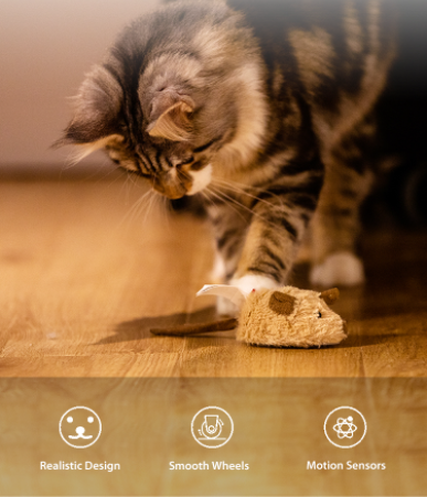 đồ chơi công nghệ cao cho mèo chuột tự động thông minh vui nhộn - gigwi đồ chơi chó mèo