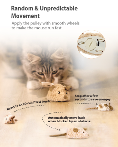 đồ chơi công nghệ cao cho mèo chuột tự động thông minh vui nhộn - gigwi đồ chơi chó mèo