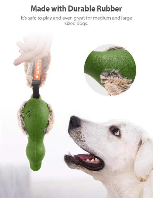 Push to mute vịt đồ chơi ném cao su bền bỉ chống cắn phá - gigwi đồ chơi chó mèo