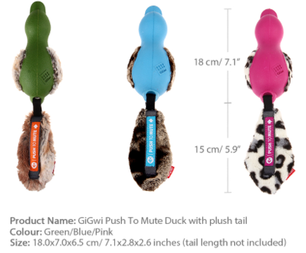 Push to mute vịt đồ chơi ném cao su bền bỉ chống cắn phá - gigwi đồ chơi chó mèo