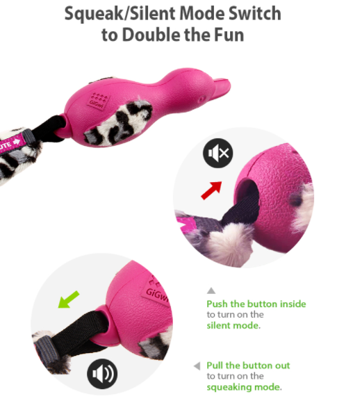Push to mute vịt đồ chơi ném cao su bền bỉ chống cắn phá - gigwi đồ chơi chó mèo