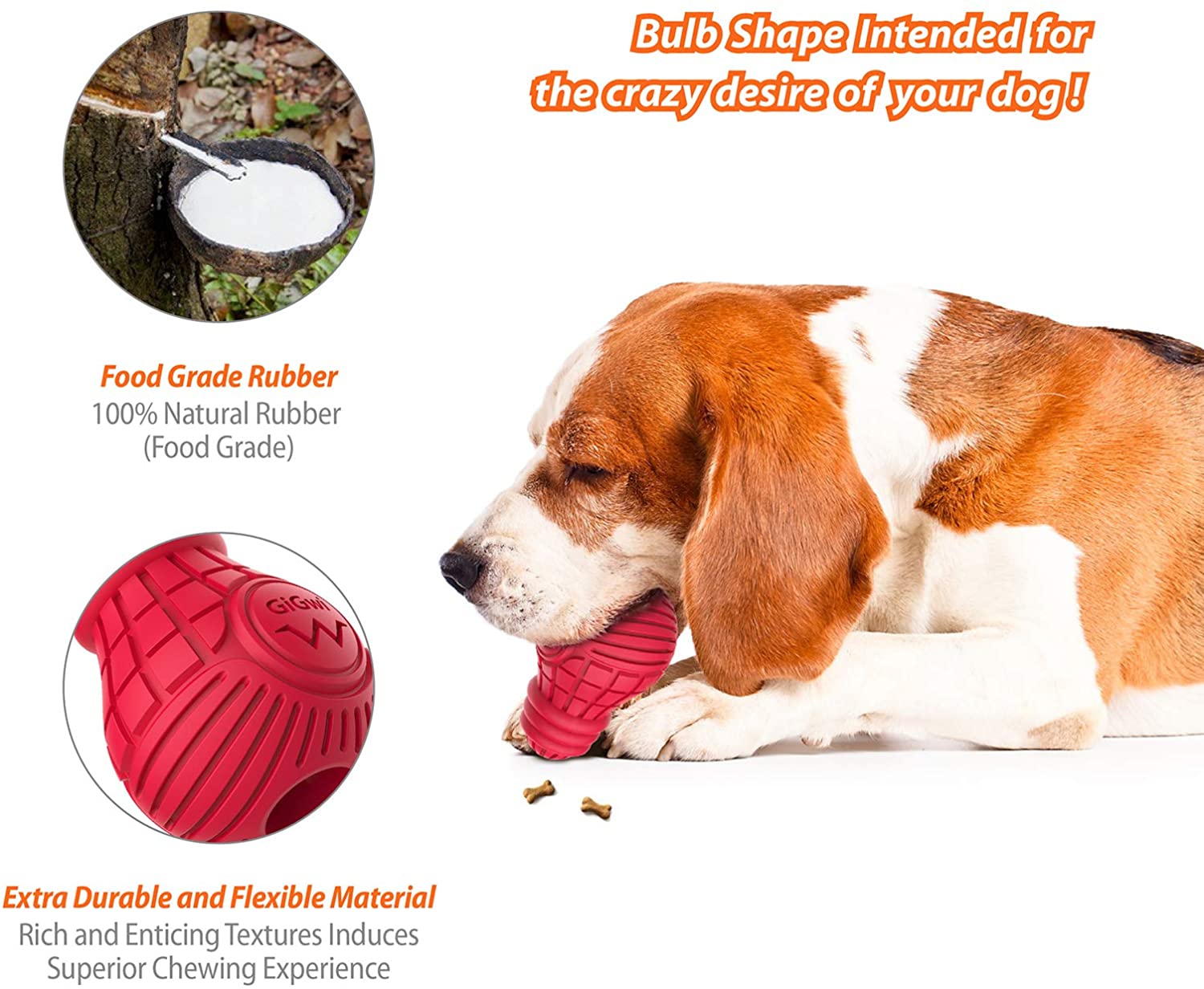 Gigwi đồ chơi cho chó ngứa răng Rubber Bulb