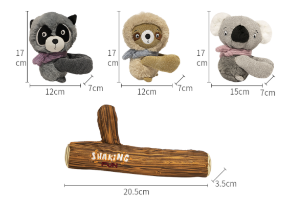 Shaking Fun đồ chơi vải chống cắn phá an toàn vải hữu cơ - gigwi đồ chơi cho chó mèo