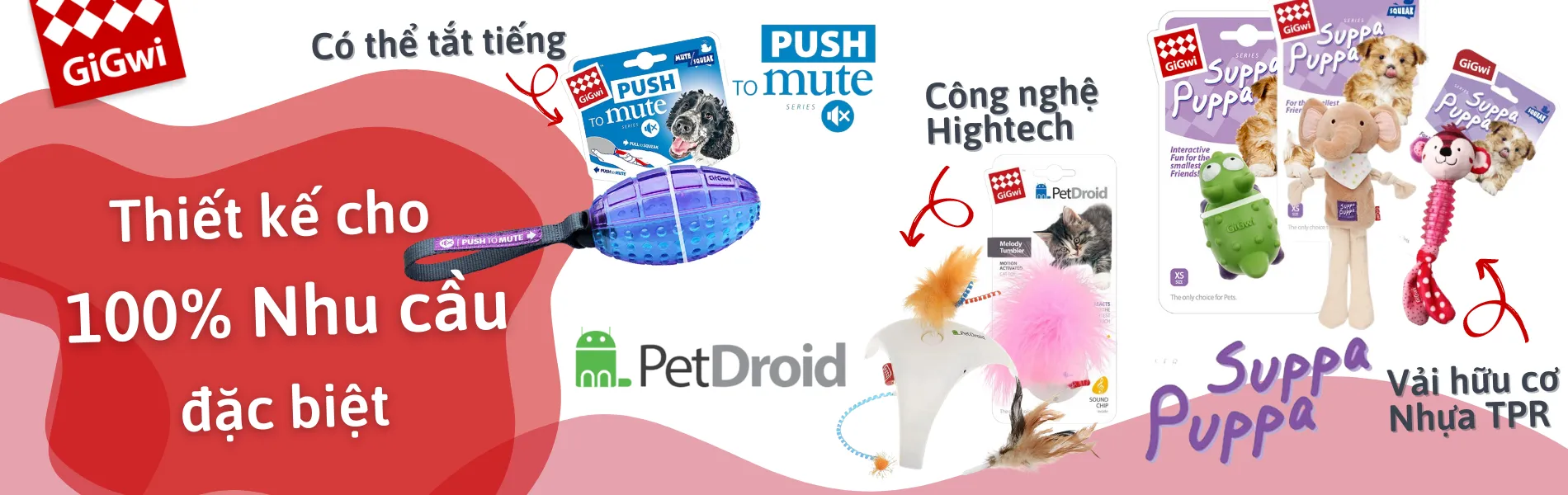 Đồ chơi chó mèo Gigwi