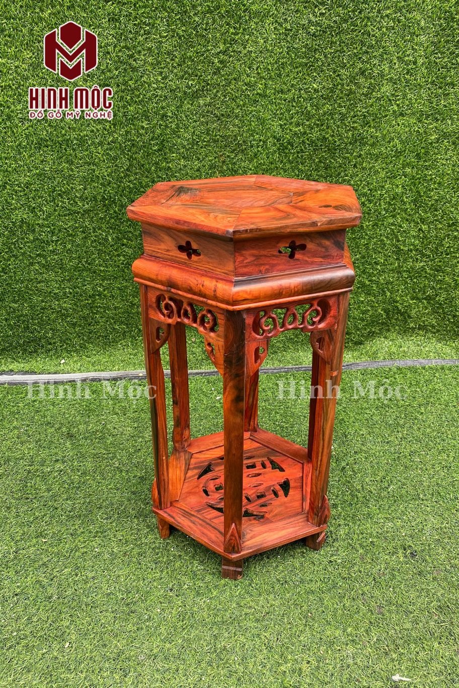 Đôn lục giác gỗ trắc Đôn lục giác gỗ trắc