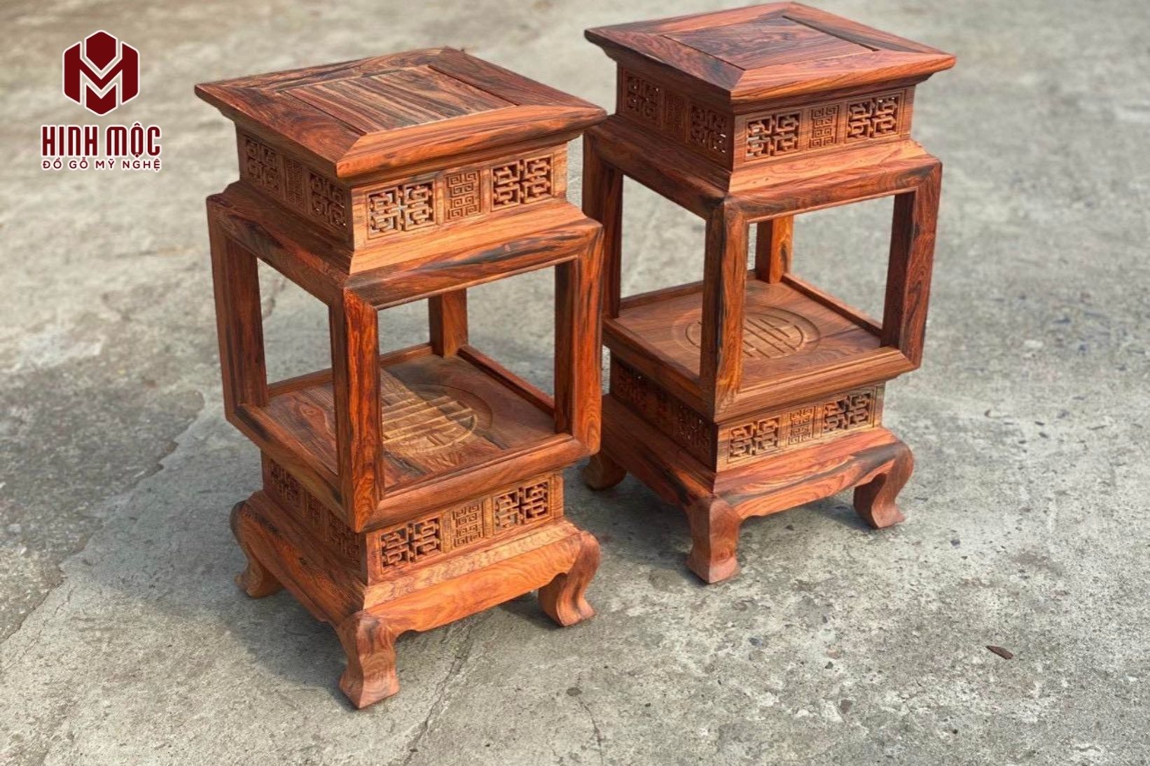 Đôn đèn gỗ trắc đỏ đen cao cấp, độ bền cả trăm năm Đôn đèn gỗ trắc đỏ đen cao cấp, độ bền cả trăm năm