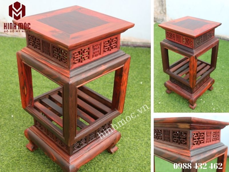 đôn đèn gỗ trắc cao 60 cm đôn đèn gỗ trắc cao 60 cm