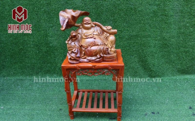 đôn gỗ để tượng di lặc cao 60 đôn gỗ để tượng di lặc cao 60