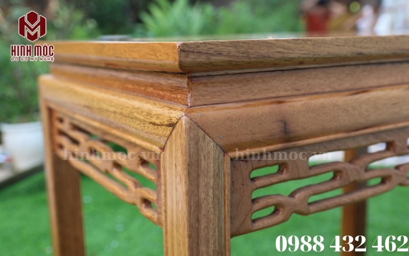 đôn gỗ gụ đẹp mặt chữ nhật 60x40cm đôn gỗ gụ đẹp mặt chữ nhật 60x40cm