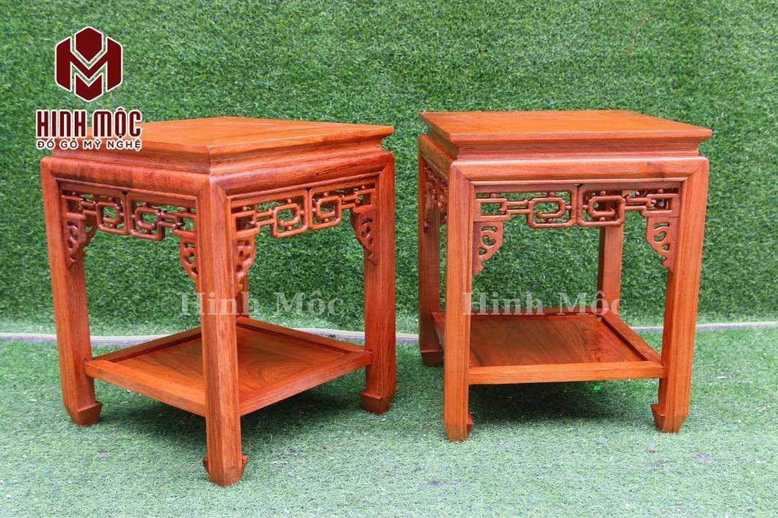 Đôn gỗ mặt vuông 40x40cm gỗ hương đá cực đẹp Đôn gỗ mặt vuông 40x40cm gỗ hương đá cực đẹp