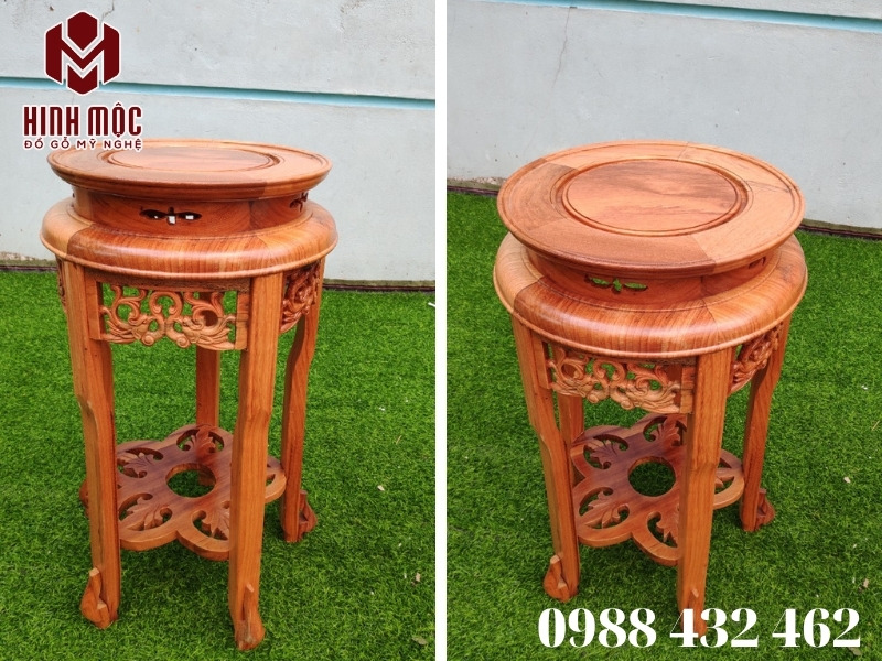 đôn gỗ tròn giá rẻ đôn phượng gỗ gõ cao 60cm đôn gỗ tròn giá rẻ đôn phượng gỗ gõ cao 60cm