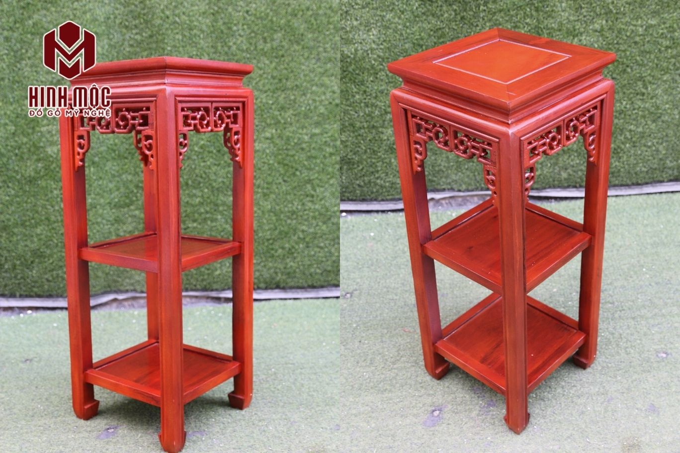 Đôn gỗ vuông 2 tầng cao 80 cm làm từ gỗ lim bền chắc Đôn gỗ vuông 2 tầng cao 80 cm làm từ gỗ lim bền chắc