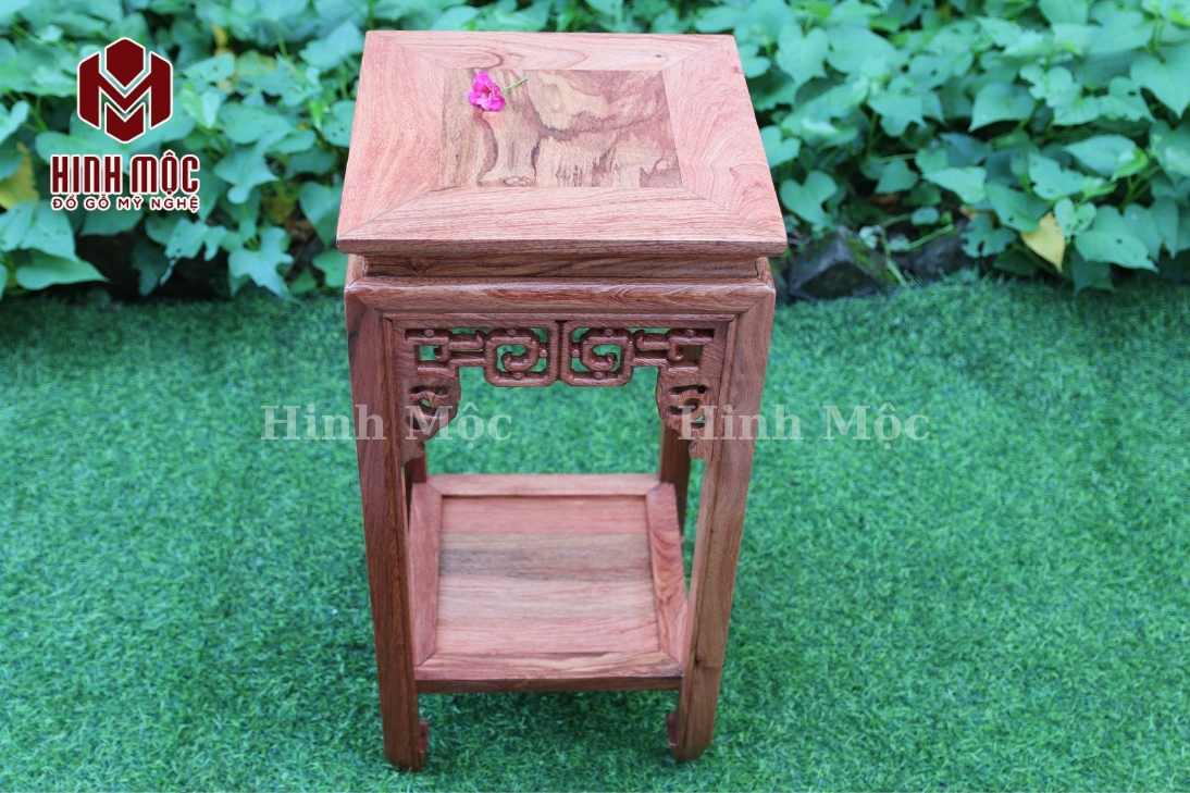 đôn kê tượng gỗ hương mặt vuông 30x30cm đôn kê tượng gỗ hương mặt vuông 30x30cm