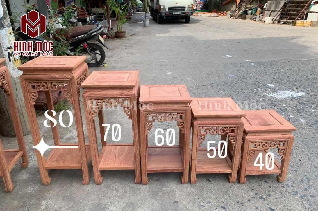 đôn kê tượng gỗ hương mặt vuông 30x30cm 7 đôn kê tượng gỗ hương mặt vuông 30x30cm 7