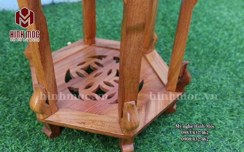 đôn lục giác gỗ gõ đẹp đôn lục giác gỗ gõ đẹp