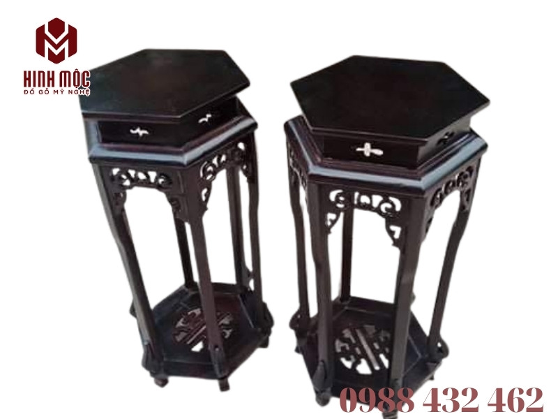 đôn lục giác gỗ gụ đôn lục giác gỗ gụ