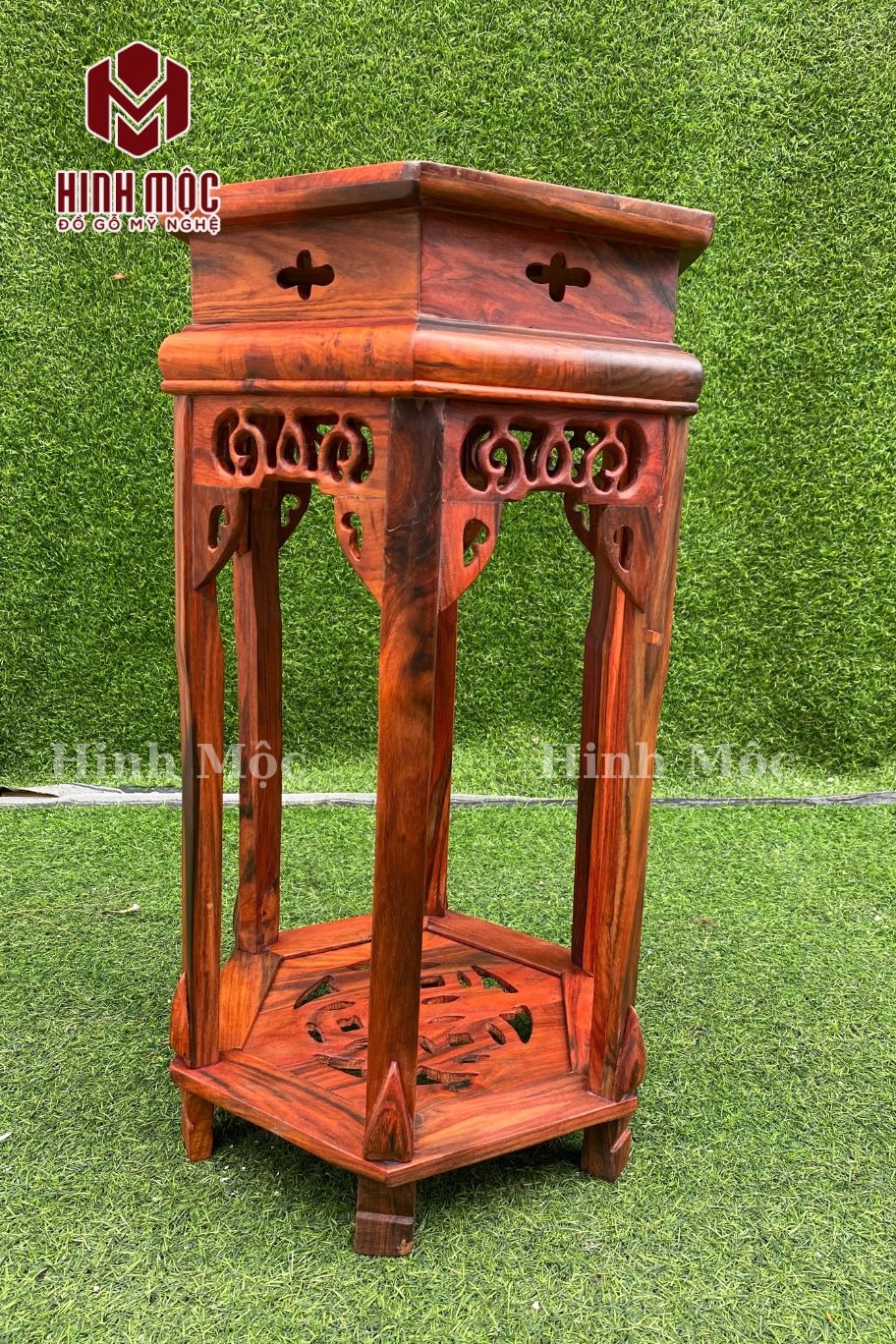 đôn lục giác gỗ trắc 3 đôn lục giác gỗ trắc 3