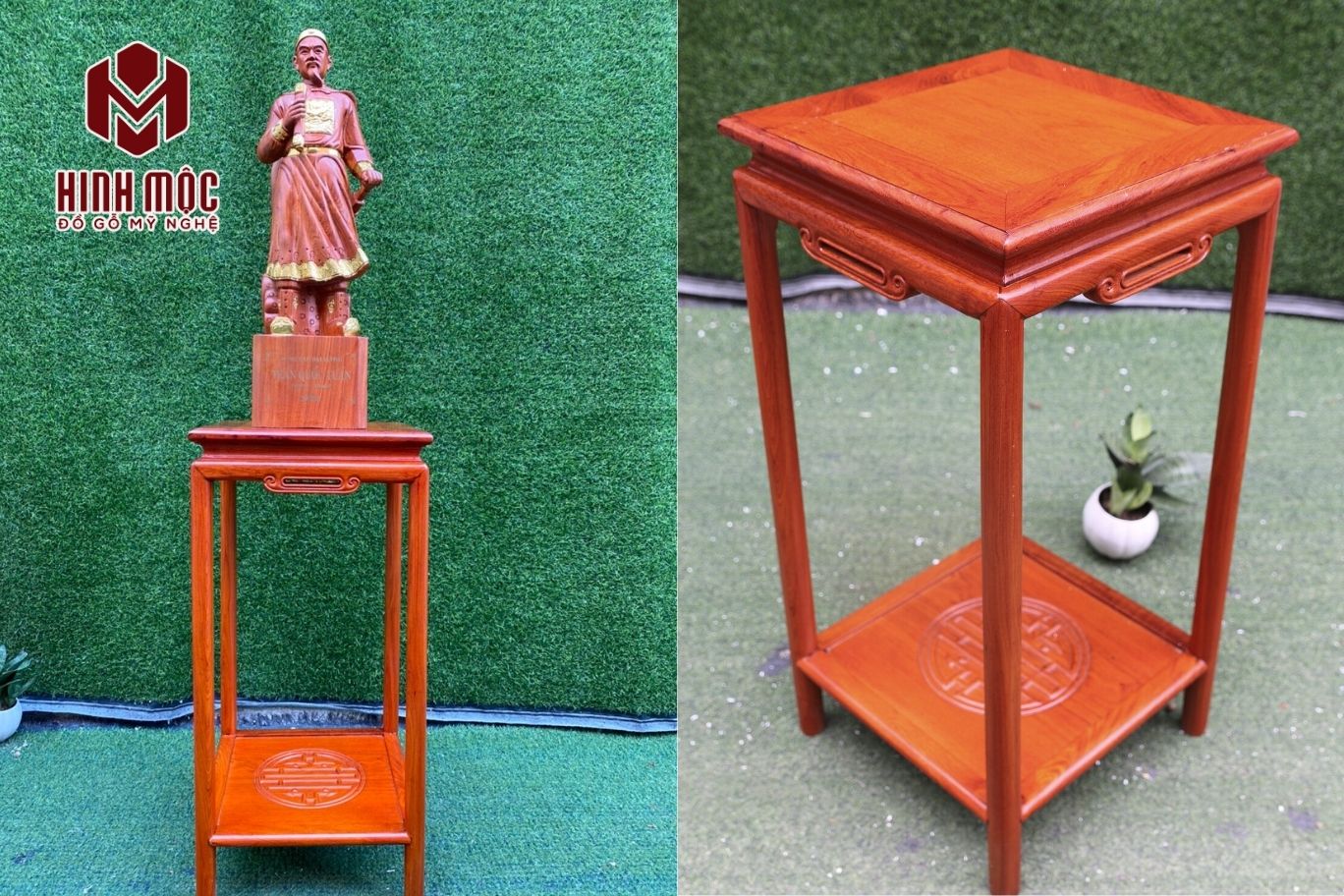 Đôn tàu mặt vuông gỗ hương rất thích hợp kê tượng Đôn tàu mặt vuông gỗ hương rất thích hợp kê tượng