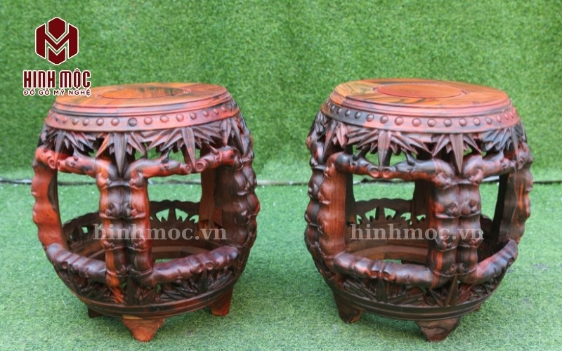 Đôn trống gỗ trắc đẹp Đôn trống gỗ trắc đẹp