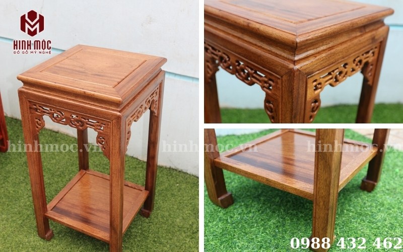 đôn vuông gỗ gụ mỹ nghệ hinh mộc đôn vuông gỗ gụ mỹ nghệ hinh mộc