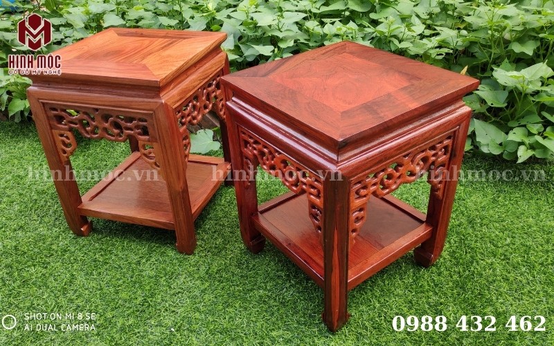 đôn vuông gỗ hương mỹ nghệ hinh mộc đôn vuông gỗ hương mỹ nghệ hinh mộc