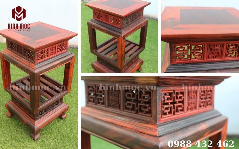 đôn vuông gỗ trắc mỹ nghệ hinh mộc đôn vuông gỗ trắc mỹ nghệ hinh mộc