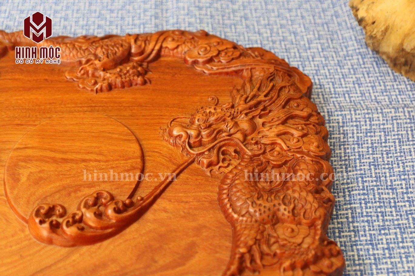 Khay trà đục rồng nguyên khối 4 Khay trà đục rồng nguyên khối 4