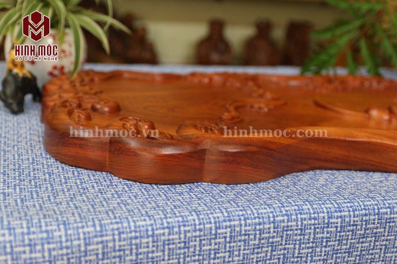 Khay trà đục rồng nguyên khối 5 Khay trà đục rồng nguyên khối 5