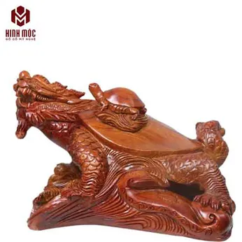 Rùa đầu rồng mẫu tử gỗ hương