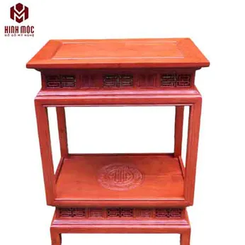 Bàn đèn gỗ hương cao 80cm