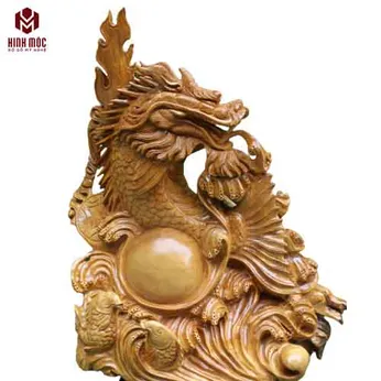 Cá hóa rồng gỗ xá xị cao 75cm