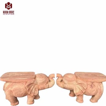 Voi gỗ dài 60cm làm đôn kê đồ