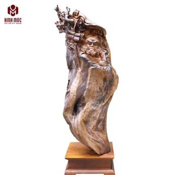 Đạt Ma giáo hóa cao 88cm gỗ bách xanh