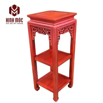 Đôn gỗ vuông 2 tầng cao 80cm gỗ lim bền chắc, giá rẻ