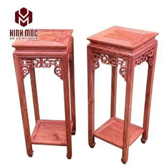 Đôn kê tượng gỗ hương mặt vuông 30x30 cm