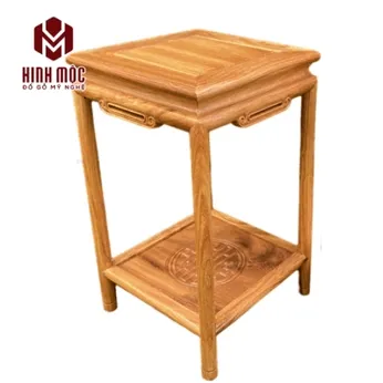 Đôn Tàu mặt vuông 35cm làm từ gỗ gõ, gỗ hương siêu đẹp
