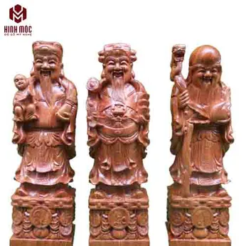 Tượng Phúc Lộc Thọ đầu to cao 50cm