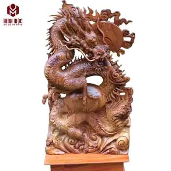 Rồng nhất long cao 85cm gỗ hương