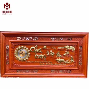 Tranh đồng hồ Cha Mẹ 127*67cm
